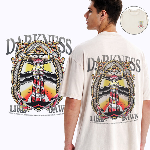 GC-WTSA0614 Darkness Like Dawn Christian Washed T-Shirt