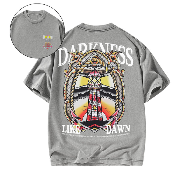 GC-WTSA0614 Darkness Like Dawn Christian Washed T-Shirt