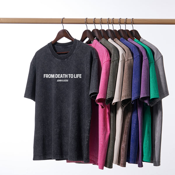 From Death To Life Christian Washed T-Shirt