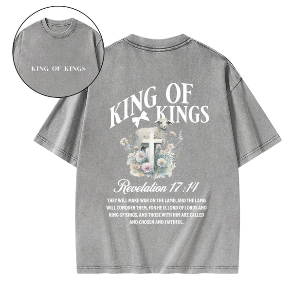King Of Kings Christian Washed T-Shirt