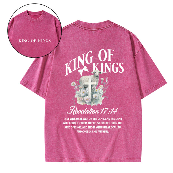 King Of Kings Christian Washed T-Shirt