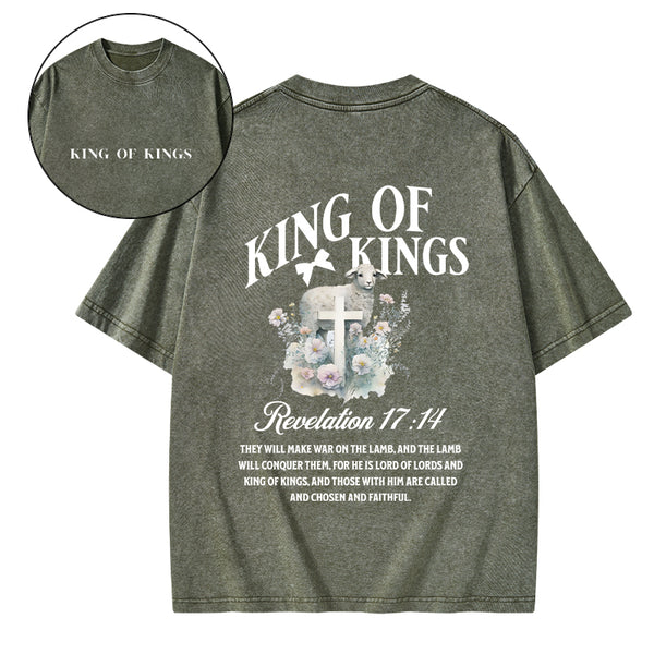 King Of Kings Christian Washed T-Shirt