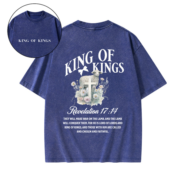 King Of Kings Christian Washed T-Shirt