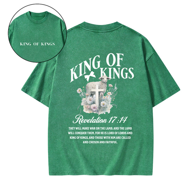 King Of Kings Christian Washed T-Shirt