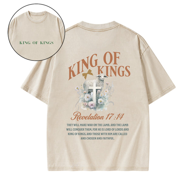King Of Kings Christian Washed T-Shirt