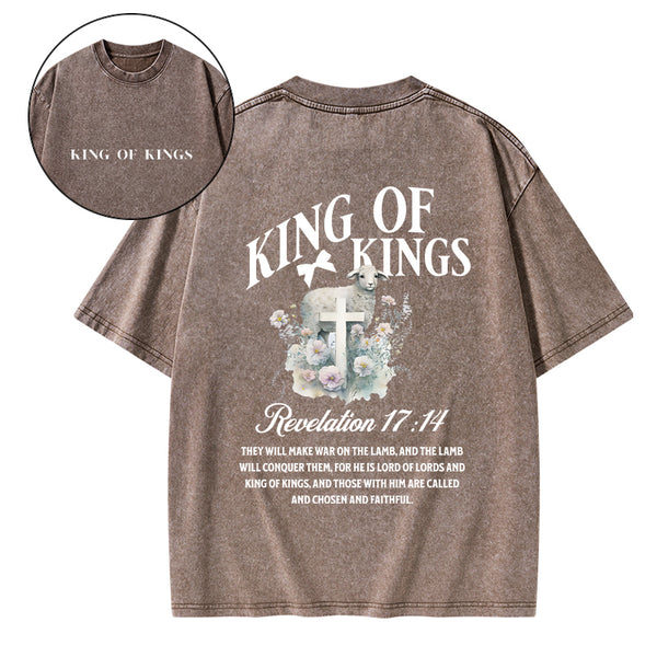 King Of Kings Christian Washed T-Shirt