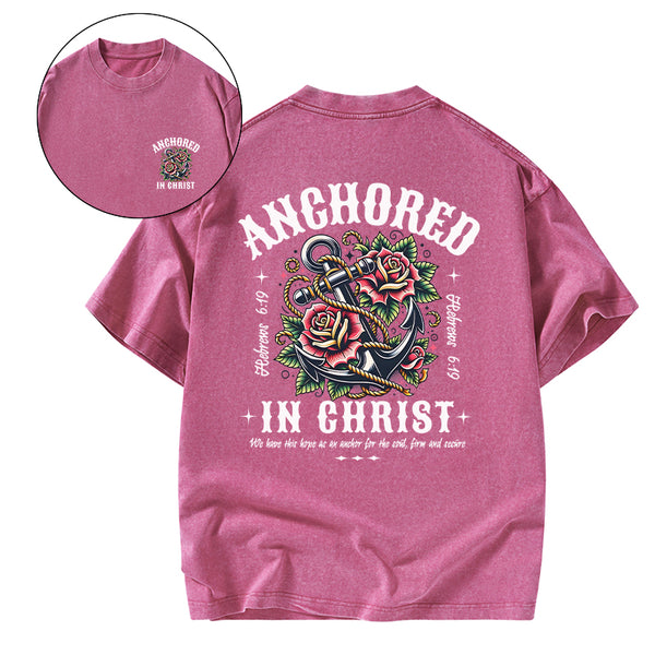 Anchored Christian Washed T-Shirt