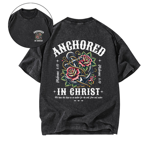 Anchored Christian Washed T-Shirt