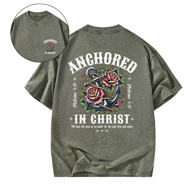 Anchored Christian Washed T-Shirt
