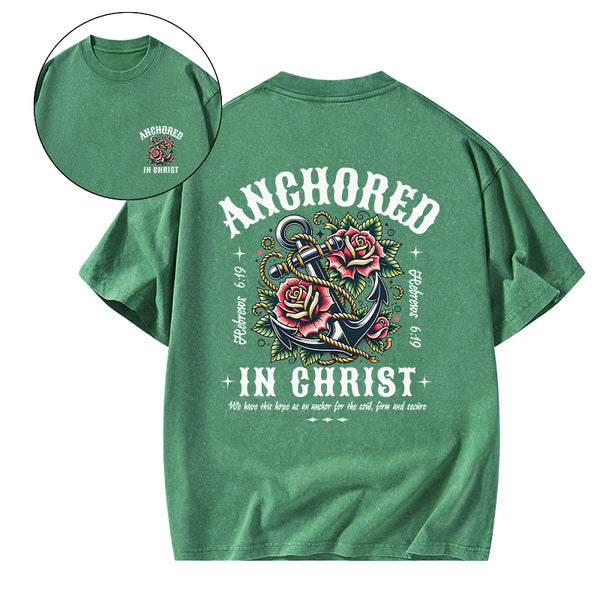Anchored Christian Washed T-Shirt