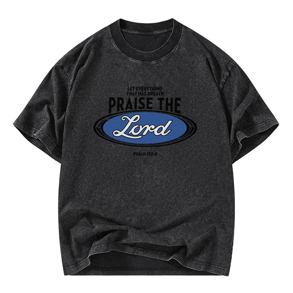 Praise The Lord Christian Washed T-Shirt