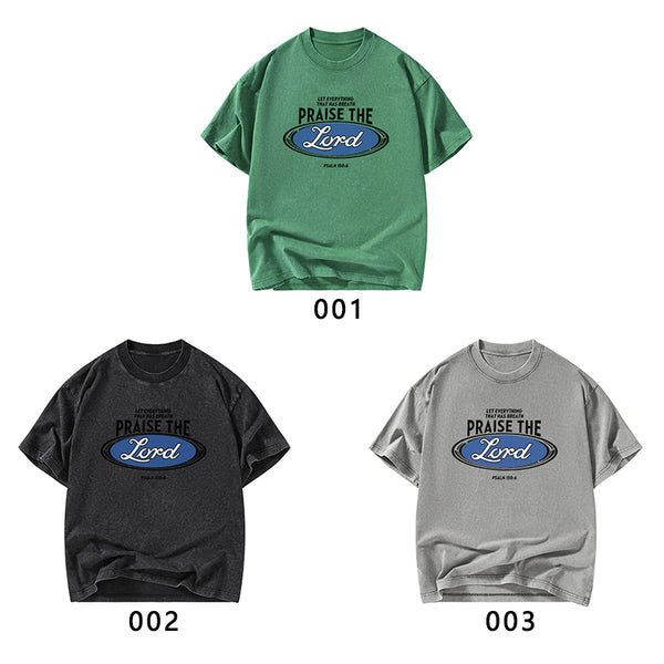 Praise The Lord Christian Washed T-Shirt