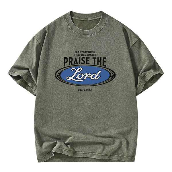 Praise The Lord Christian Washed T-Shirt