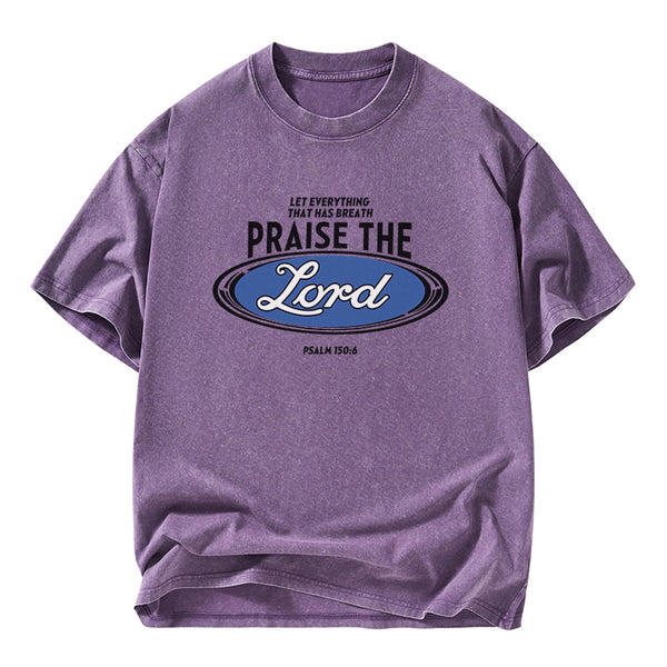 Praise The Lord Christian Washed T-Shirt