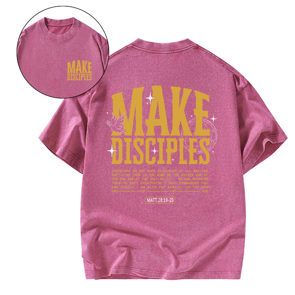 Make Disciple Christian Washed T-Shirt