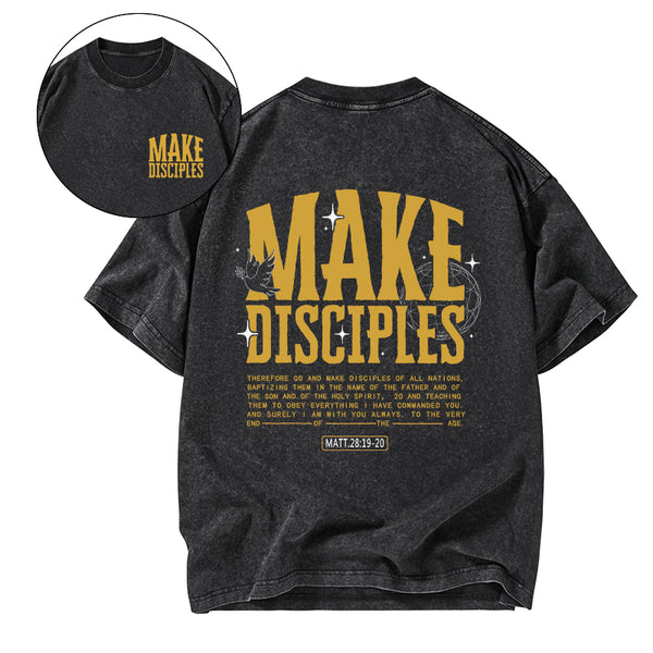 Make Disciple Christian Washed T-Shirt