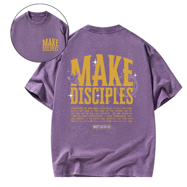 Make Disciple Christian Washed T-Shirt