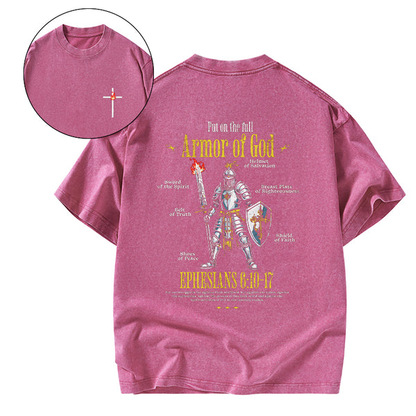 Put On The Full Christian Washed T-Shirt