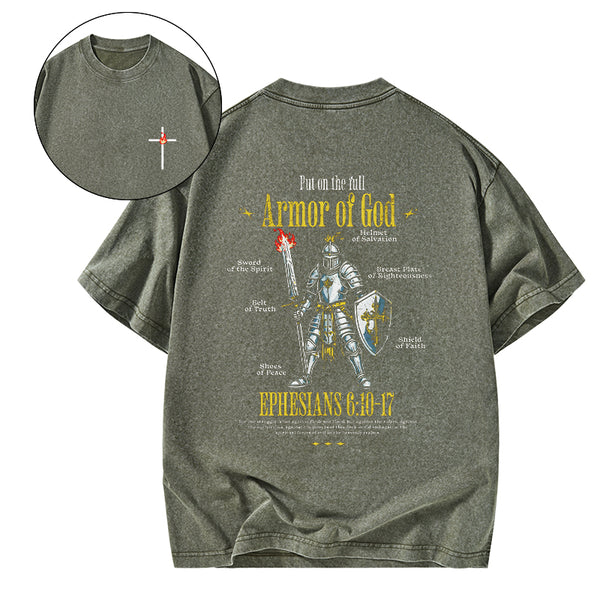 Put On The Full Christian Washed T-Shirt