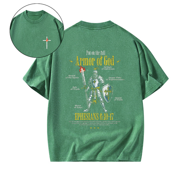 Put On The Full Christian Washed T-Shirt