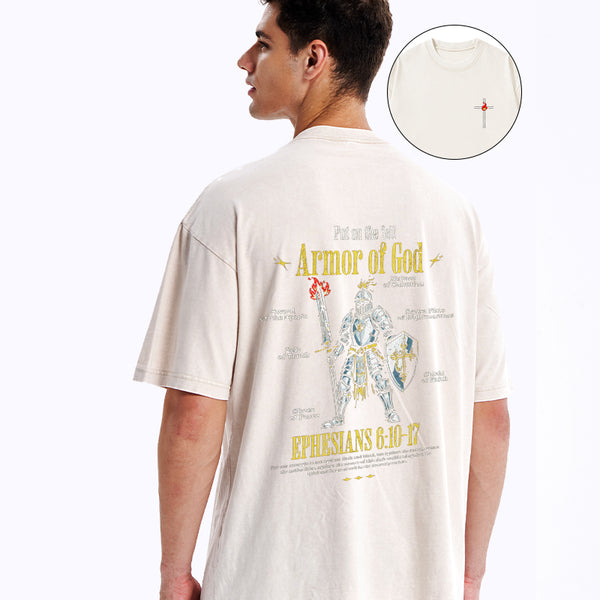 Put On The Full Christian Washed T-Shirt