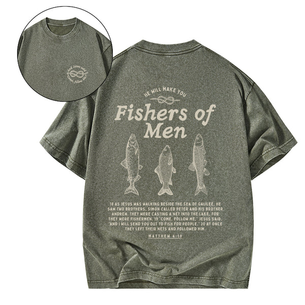 GC-WTSA0685 Fishers Of Men Christian Washed T-Shirt