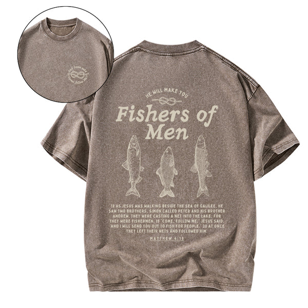 GC-WTSA0685 Fishers Of Men Christian Washed T-Shirt