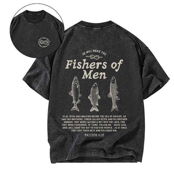 GC-WTSA0685 Fishers Of Men Christian Washed T-Shirt