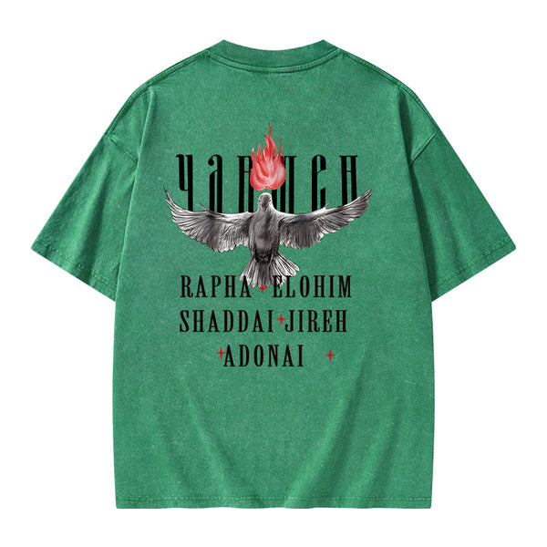 GC-WTSA0702 Yahweh Christian Washed T-Shirt