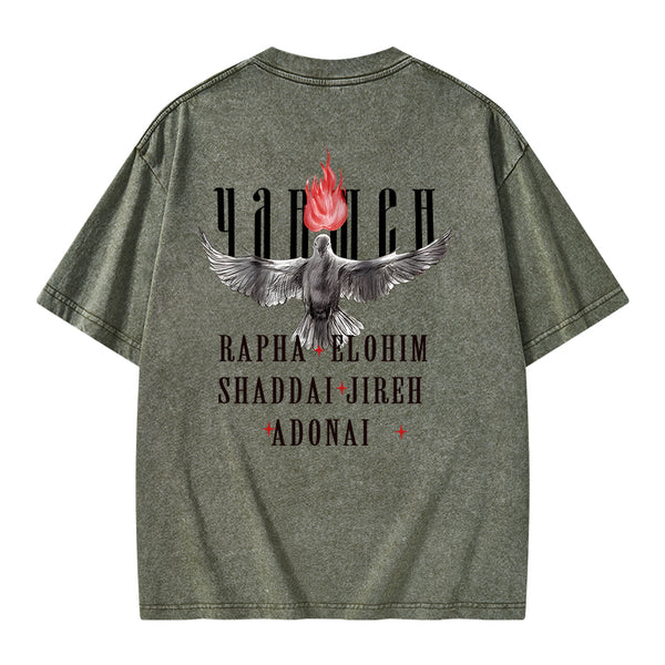 GC-WTSA0702 Yahweh Christian Washed T-Shirt