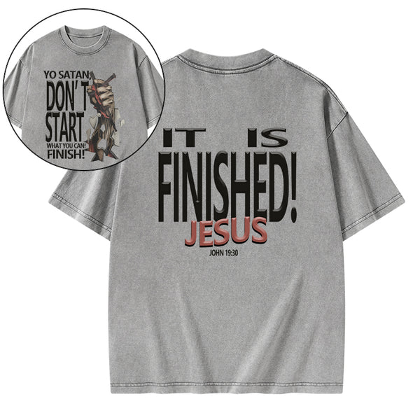 It Is Finished Christian Washed T-Shirt