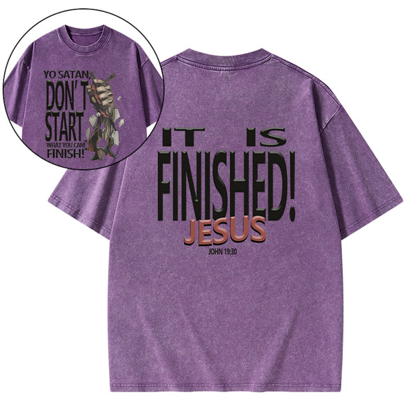 It Is Finished Christian Washed T-Shirt