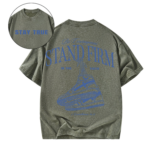 GC-WTSA0769 Stand Firm Christian Washed T-Shirt