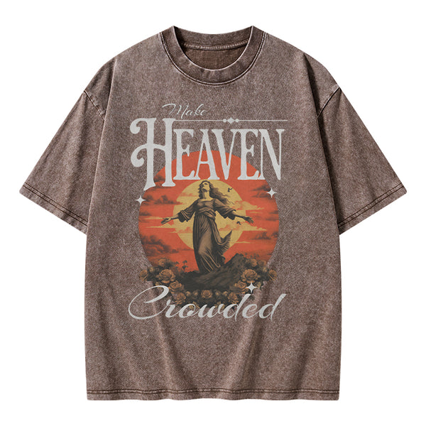 GC-WTSA0904 Make Heaven Christian Washed T-Shirt