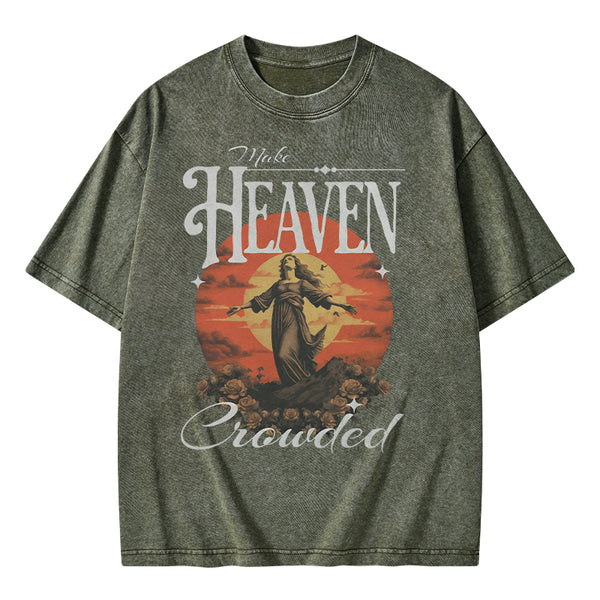GC-WTSA0904 Make Heaven Christian Washed T-Shirt