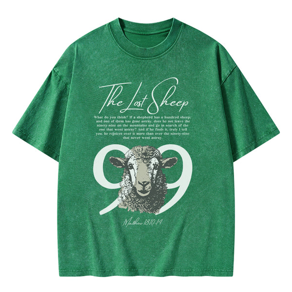 GC-WTSA1191 The Lost Sheep Christian Washed T-Shirt