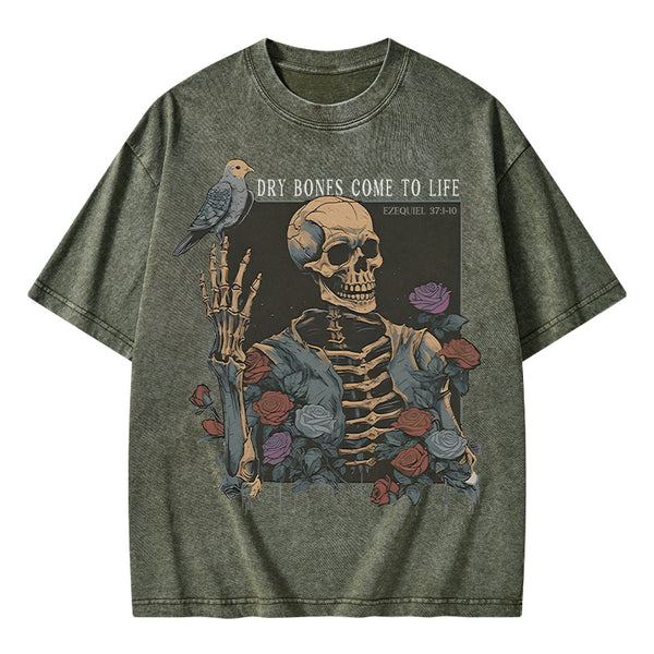 Dry Bones Come To Life Christian Washed T-Shirt