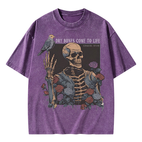 Dry Bones Come To Life Christian Washed T-Shirt