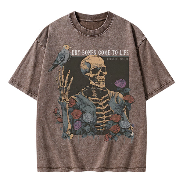 Dry Bones Come To Life Christian Washed T-Shirt