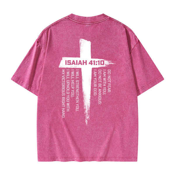 Isaiah 41 Christian Washed T-Shirt
