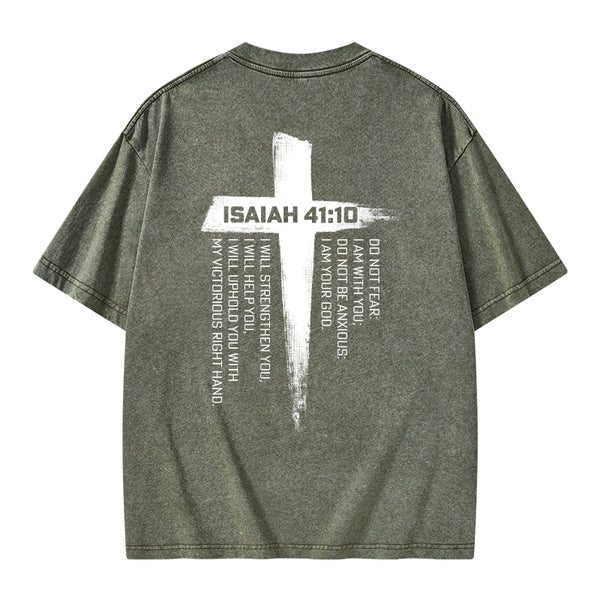 Isaiah 41 Christian Washed T-Shirt
