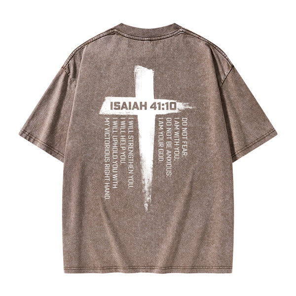 Isaiah 41 Christian Washed T-Shirt