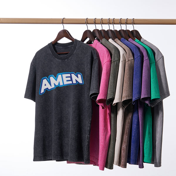 GC-WTSA1364 Amen Christian Washed T-Shirt