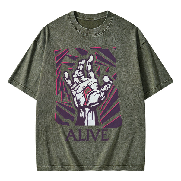 GC-WTSA1379 Alive Christian Washed T-Shirt