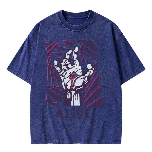 GC-WTSA1379 Alive Christian Washed T-Shirt
