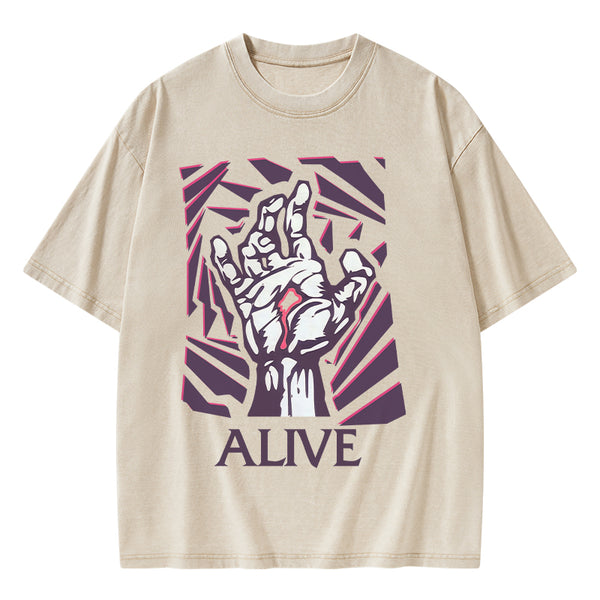 GC-WTSA1379 Alive Christian Washed T-Shirt