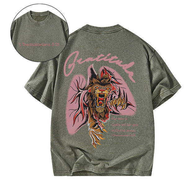 Gratitude Brandon Lake Christian Washed T-Shirt