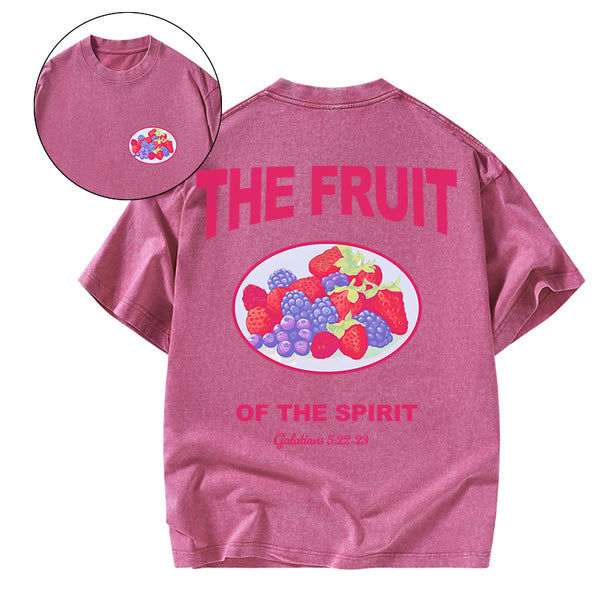 GC-WTSA1458 The Fruit Of The Spirit Christian Washed T-Shirt
