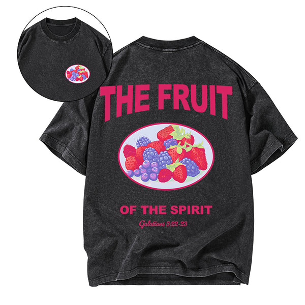 GC-WTSA1458 The Fruit Of The Spirit Christian Washed T-Shirt