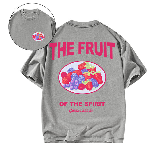 GC-WTSA1458 The Fruit Of The Spirit Christian Washed T-Shirt